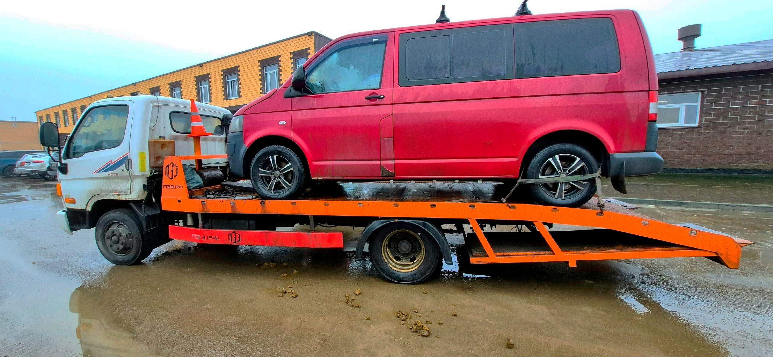 Эвакуация дизельного автомобиля в мороз до автосервиса