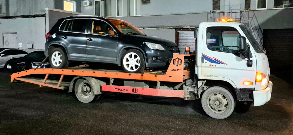 эвакуация volkswagen tiguan с неисправным стартером в санкт-петербурге